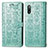 Custodia Portafoglio In Pelle Fantasia Modello Cover con Supporto S03D per Sony Xperia Ace II Verde