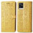 Custodia Portafoglio In Pelle Fantasia Modello Cover con Supporto S03D per Vivo V20 Giallo