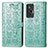 Custodia Portafoglio In Pelle Fantasia Modello Cover con Supporto S03D per Vivo X70t Verde