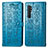 Custodia Portafoglio In Pelle Fantasia Modello Cover con Supporto S03D per Xiaomi Mi Note 10 Lite Blu