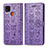 Custodia Portafoglio In Pelle Fantasia Modello Cover con Supporto S03D per Xiaomi Redmi 9C Viola