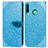 Custodia Portafoglio In Pelle Fantasia Modello Cover con Supporto S04D per Huawei Y7p