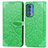 Custodia Portafoglio In Pelle Fantasia Modello Cover con Supporto S04D per Motorola Moto Edge 20 Pro 5G Verde