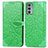 Custodia Portafoglio In Pelle Fantasia Modello Cover con Supporto S04D per Motorola Moto Edge Lite 5G Verde