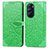 Custodia Portafoglio In Pelle Fantasia Modello Cover con Supporto S04D per Motorola Moto Edge X30 5G Verde