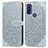 Custodia Portafoglio In Pelle Fantasia Modello Cover con Supporto S04D per Motorola Moto G Pure