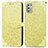 Custodia Portafoglio In Pelle Fantasia Modello Cover con Supporto S04D per Motorola Moto G Stylus (2021) Giallo