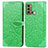 Custodia Portafoglio In Pelle Fantasia Modello Cover con Supporto S04D per Motorola Moto G40 Fusion Verde