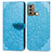 Custodia Portafoglio In Pelle Fantasia Modello Cover con Supporto S04D per Motorola Moto G60