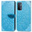 Custodia Portafoglio In Pelle Fantasia Modello Cover con Supporto S04D per OnePlus Nord N200 5G Blu