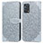 Custodia Portafoglio In Pelle Fantasia Modello Cover con Supporto S04D per Oppo A74 4G Grigio