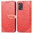 Custodia Portafoglio In Pelle Fantasia Modello Cover con Supporto S04D per Oppo A74 4G Rosso