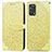 Custodia Portafoglio In Pelle Fantasia Modello Cover con Supporto S04D per Oppo F19 Giallo