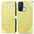 Custodia Portafoglio In Pelle Fantasia Modello Cover con Supporto S04D per Oppo Reno5 A Giallo