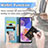 Custodia Portafoglio In Pelle Fantasia Modello Cover con Supporto S04D per Samsung Galaxy A23 5G