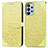 Custodia Portafoglio In Pelle Fantasia Modello Cover con Supporto S04D per Samsung Galaxy A23 5G Giallo