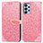 Custodia Portafoglio In Pelle Fantasia Modello Cover con Supporto S04D per Samsung Galaxy A23 5G Oro Rosa