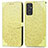 Custodia Portafoglio In Pelle Fantasia Modello Cover con Supporto S04D per Samsung Galaxy A82 5G Giallo