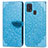 Custodia Portafoglio In Pelle Fantasia Modello Cover con Supporto S04D per Samsung Galaxy M21s