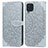 Custodia Portafoglio In Pelle Fantasia Modello Cover con Supporto S04D per Samsung Galaxy M32 4G Grigio