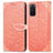 Custodia Portafoglio In Pelle Fantasia Modello Cover con Supporto S04D per Samsung Galaxy S20 5G Arancione