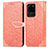 Custodia Portafoglio In Pelle Fantasia Modello Cover con Supporto S04D per Samsung Galaxy S20 Ultra 5G Arancione