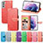 Custodia Portafoglio In Pelle Fantasia Modello Cover con Supporto S04D per Samsung Galaxy S22 5G