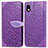 Custodia Portafoglio In Pelle Fantasia Modello Cover con Supporto S04D per Sony Xperia Ace III