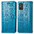 Custodia Portafoglio In Pelle Fantasia Modello Cover con Supporto S05D per Huawei Honor X10 Max 5G Blu