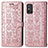Custodia Portafoglio In Pelle Fantasia Modello Cover con Supporto S05D per Huawei Honor X10 Max 5G Oro Rosa