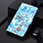 Custodia Portafoglio In Pelle Fantasia Modello Cover con Supporto Y01B per Samsung Galaxy A20e Azzurro
