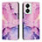 Custodia Portafoglio In Pelle Fantasia Modello Cover con Supporto Y01X per OnePlus Nord 2T 5G Viola