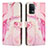 Custodia Portafoglio In Pelle Fantasia Modello Cover con Supporto Y01X per Oppo A94 4G Rosa