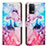 Custodia Portafoglio In Pelle Fantasia Modello Cover con Supporto Y01X per Oppo Reno5 Lite Multicolore