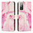 Custodia Portafoglio In Pelle Fantasia Modello Cover con Supporto Y01X per Samsung Galaxy S20 Lite 5G Rosa