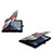 Custodia Portafoglio In Pelle Fantasia Modello Cover con Supporto Y02B per Apple iPad Air