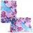Custodia Portafoglio In Pelle Fantasia Modello Cover con Supporto Y02B per Apple iPad Air Multicolore