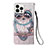 Custodia Portafoglio In Pelle Fantasia Modello Cover con Supporto Y02B per Apple iPhone 13 Pro Multicolore