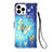 Custodia Portafoglio In Pelle Fantasia Modello Cover con Supporto Y02B per Apple iPhone 14 Pro Blu