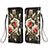 Custodia Portafoglio In Pelle Fantasia Modello Cover con Supporto Y02B per Samsung Galaxy A01 SM-A015 Rosso