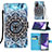 Custodia Portafoglio In Pelle Fantasia Modello Cover con Supporto Y02B per Samsung Galaxy Note 20 Ultra 5G Multicolore