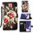 Custodia Portafoglio In Pelle Fantasia Modello Cover con Supporto Y02B per Samsung Galaxy Note 20 Ultra 5G Nero