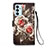 Custodia Portafoglio In Pelle Fantasia Modello Cover con Supporto Y02B per Samsung Galaxy Quantum2 5G