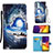 Custodia Portafoglio In Pelle Fantasia Modello Cover con Supporto Y02B per Samsung Galaxy Quantum2 5G Blu Notte
