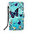 Custodia Portafoglio In Pelle Fantasia Modello Cover con Supporto Y02B per Xiaomi Redmi 9C Cielo Blu