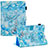 Custodia Portafoglio In Pelle Fantasia Modello Cover con Supporto Y03B per Apple iPad Air 3 Azzurro