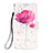 Custodia Portafoglio In Pelle Fantasia Modello Cover con Supporto Y03B per Samsung Galaxy A02s Rosa