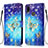 Custodia Portafoglio In Pelle Fantasia Modello Cover con Supporto Y03B per Samsung Galaxy A10s Cielo Blu