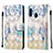 Custodia Portafoglio In Pelle Fantasia Modello Cover con Supporto Y03B per Samsung Galaxy A20e Azzurro