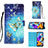 Custodia Portafoglio In Pelle Fantasia Modello Cover con Supporto Y03B per Samsung Galaxy A21